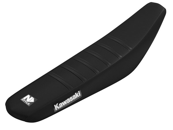 PRO CIRCUIT KAWASAKI GRIP SEAT BLACK WITH 6 BLACK RIBS